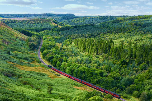 north yorkshire moors railway aerial view