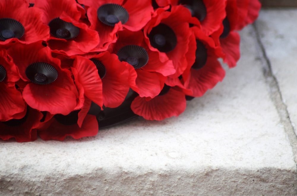 poppy remembrance wreath