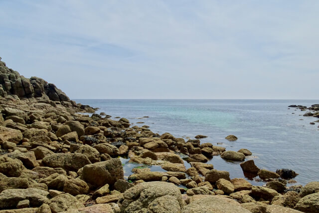 rocks at porthgwarra beach