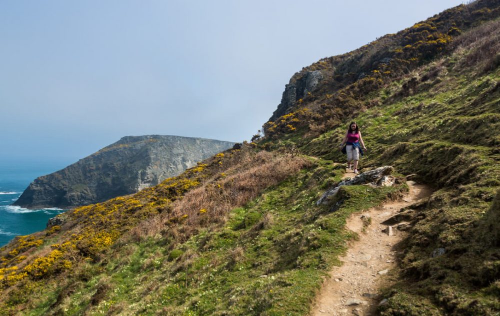 south west coast path at tintagel cornwall