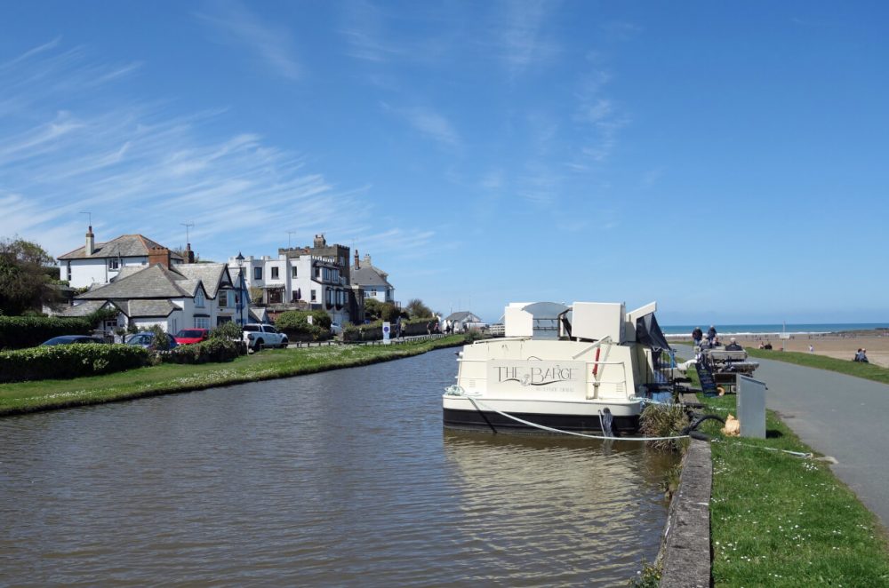 the barge bude on the bude canal