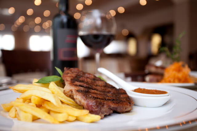 steak and chips