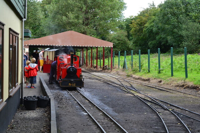 train arriving at lappa valley