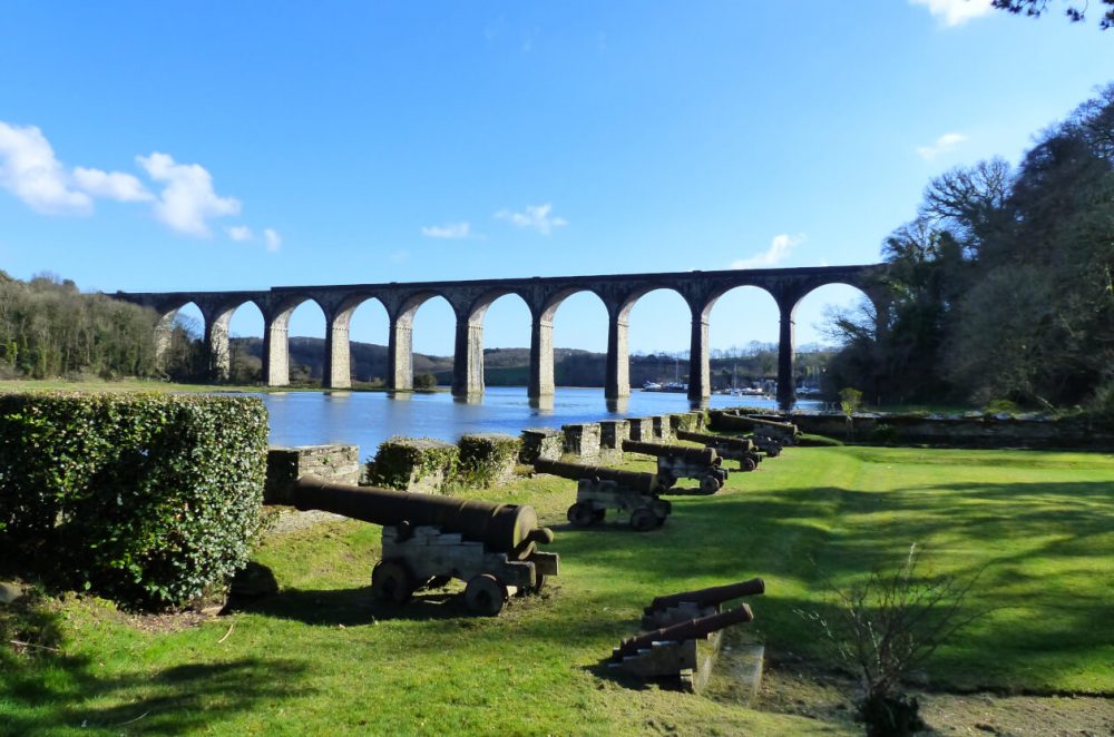 viaduct over river tiddy from port eliot house grounds