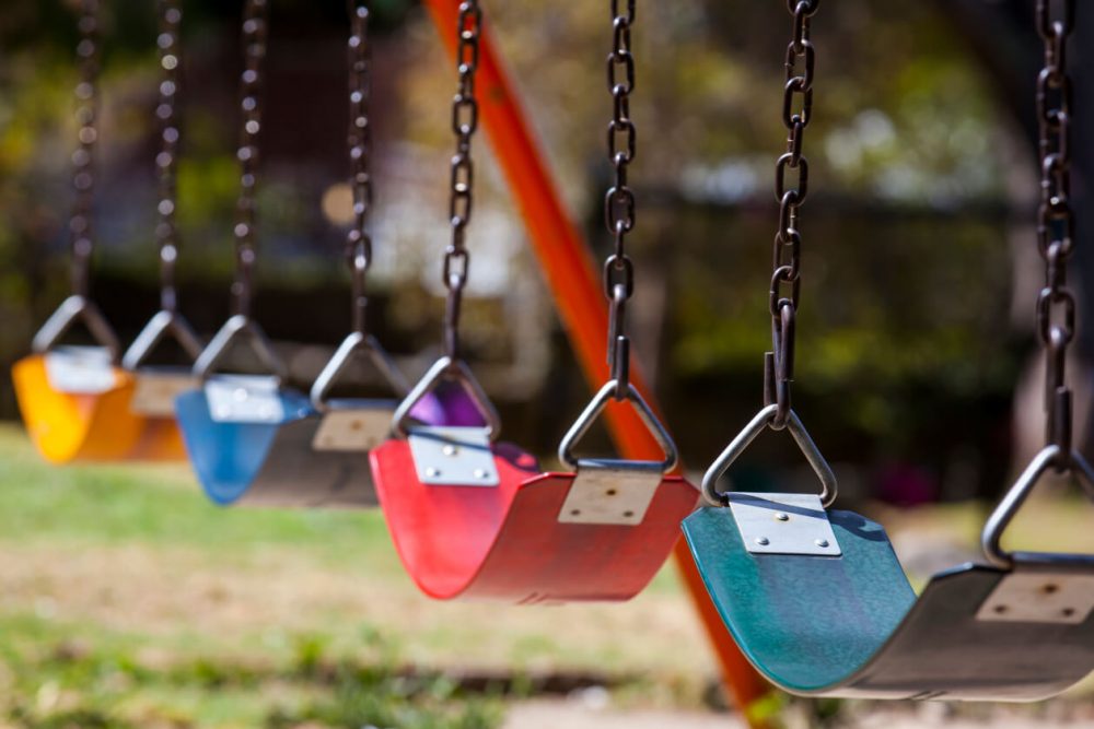 vibrant swing set