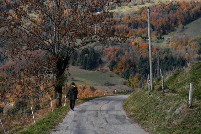 walking amidst the hills